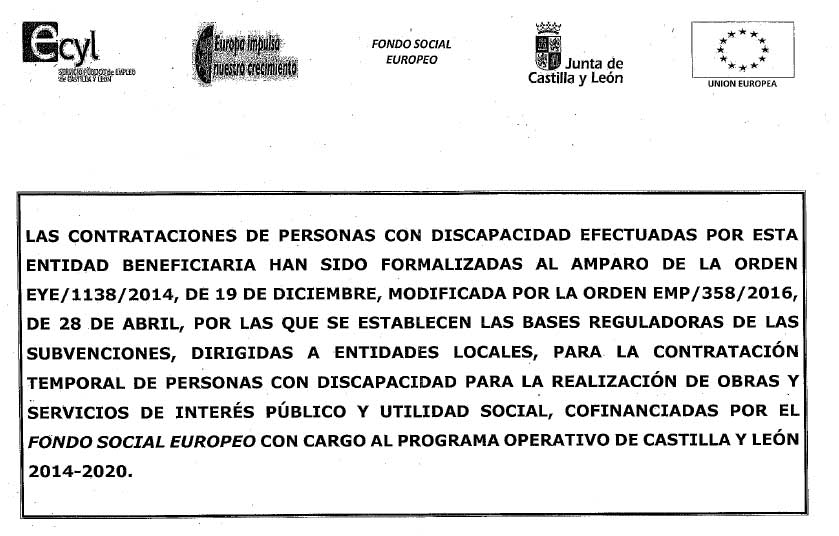 Cartel Contratación de personas con discapacidad