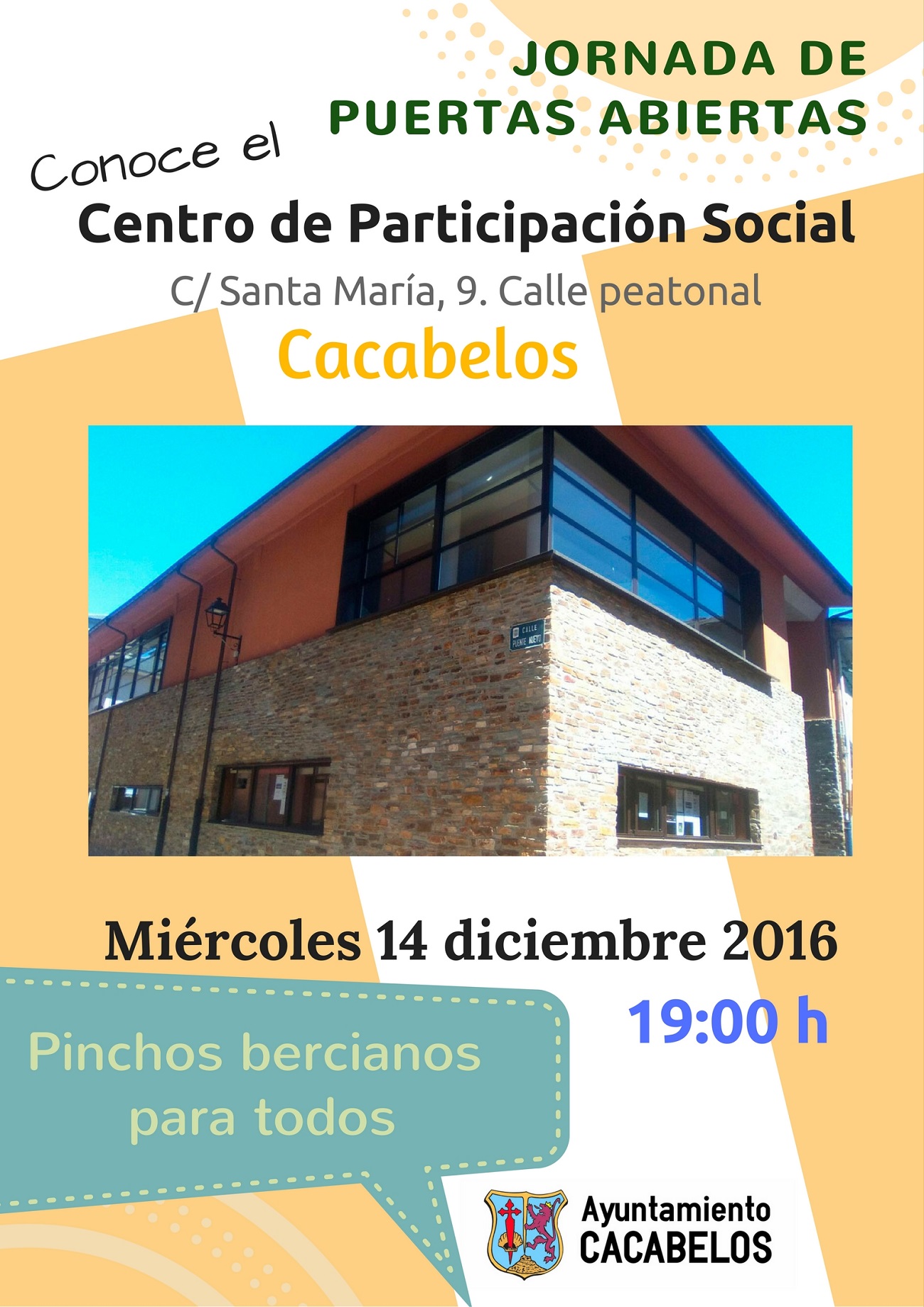 Cartel de jornada de puertas abiertas 2016