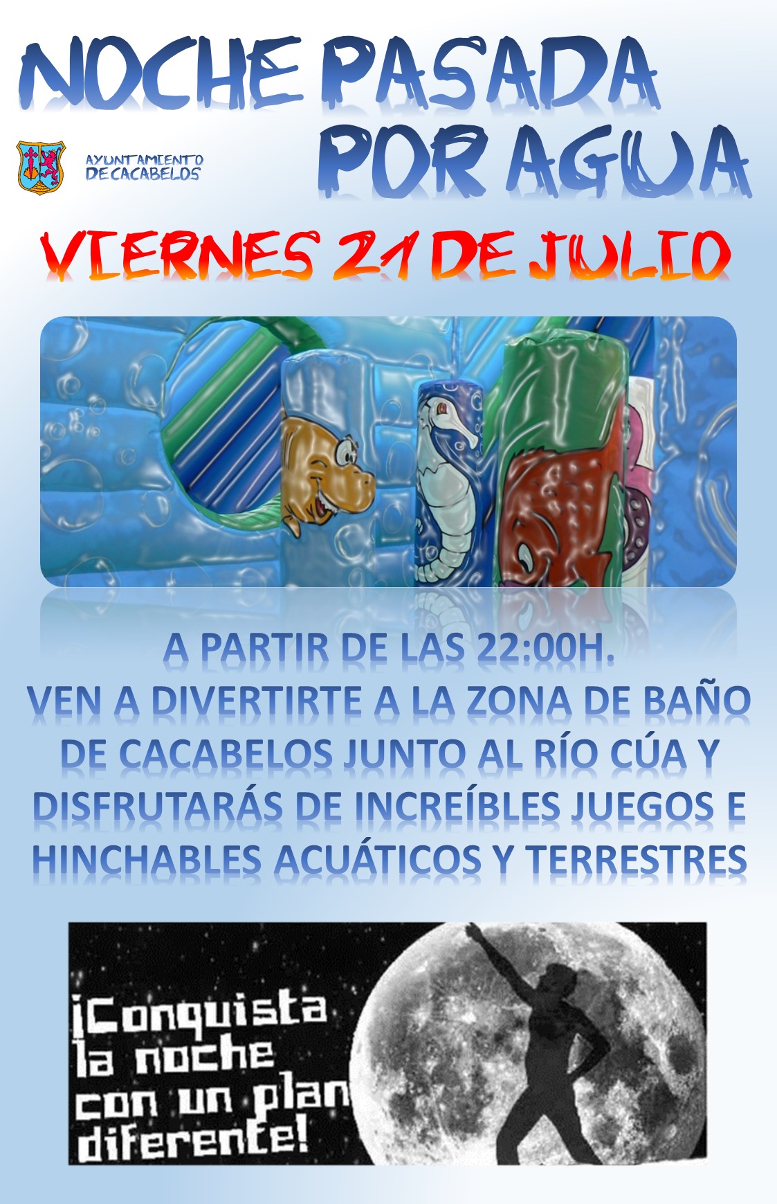 Cartel noche pasada por agua